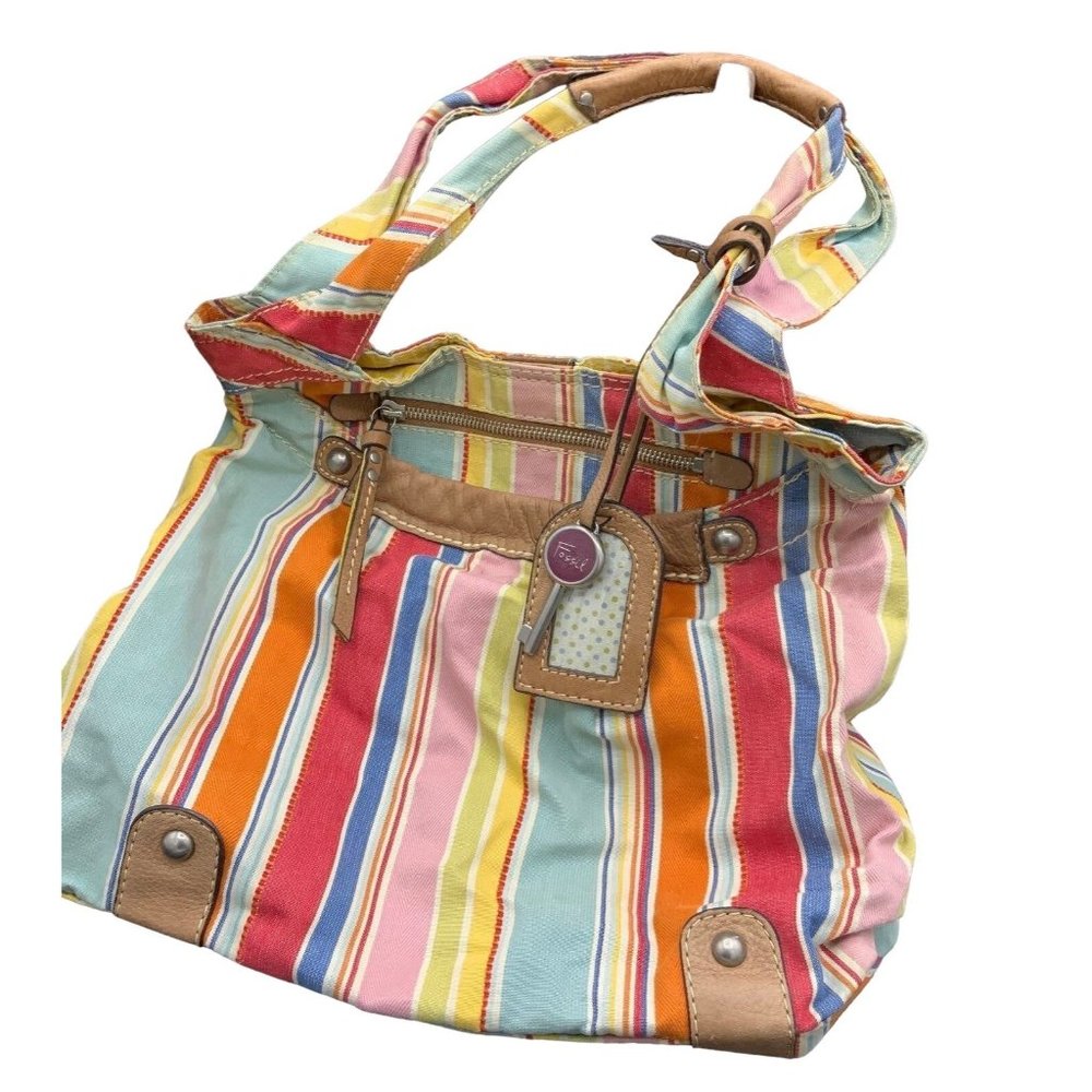 Fossil Bright Multi-Colored Cloth (Denium Like Ma… - image 1